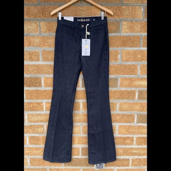 M.i.h Jeans Women's Blue Marrakesh High-rise Kick-flare Jeans 27 - Picture 3 of 15